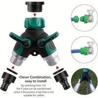Irrigation bidirectional hose splitter connector American standard 3/4 inch splitter New garden tap water European standard 1/2