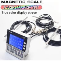 3 Axis LCD DRO Magnetic Linear Displacement Scale Sensor for CNC Machine Tooling Metal Digital Display Measuring Device