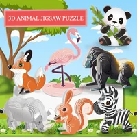 Children's Cartoon Dinosaurs 3D Three-dimensional Puzzle Toys DIY Puzzle Creative Paper Animal Model Assembly baby toys