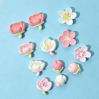 Kawaii Pink Flower Decoration Fridge Magnets 3D Resin Floral Refrigerator Magnets Suitable for Office Kitchen , Home Decoration
