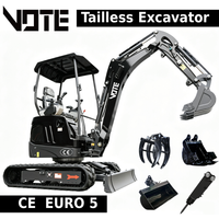 Mini Excavator 2 Ton Euro5 Diesel Digger Household Small Space Work CE Certified Customizable Factory Price for Construction