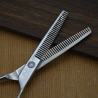 Professional Hair Scissors 17Cm Stainless Steel Two-Sided Salon Grade Thinning Shears For Home Barbershop Haircut Tool