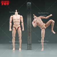 1/6 Scale Super Flexible Joint Male Body Connected Neck White Muscle Model 12'' Soldier Action Figures Dolls Toy