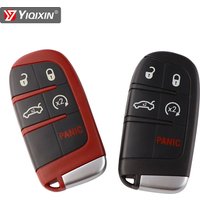 YIQIXIN Remote Car Key Shell For Dodge Dart Ram 1500 Dart Challenger Charger Chrysler 300 For Jeep Keyless 5 Button Uncut Blade