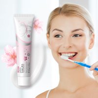 LAIKOU Japan Sakura Toothpaste Whitening Stain Removal Fresh Breath Dental Care Enamel Brightening Oral Care 85g