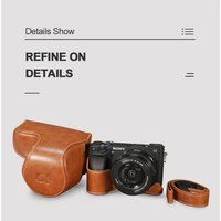 Camera Bag for Sony a6400 a6000 a6100 a6300 Retro Leather Camera body Half Base Lens Protective Cover with Lanyard Straps