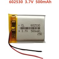 3.7V 500mAh Li-Polymer Replacement Li Lipo Battery 602530 JST 2Pin 1.0/1.25/1.5/2.0/2.54mm Connector For GPS Camera LED