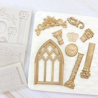 VERIDIAN European Fondant Silicone Mold Cake Edge Embossed Baroque Pattern Cake Mold Baking Accessories Cake Decoration