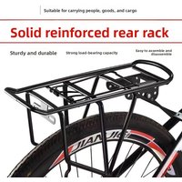 Thickened Bicycle Rear Rack Carrier Mountain Bike Human Cargo Transport Stainless Steel Integrated Front Wheel Mount