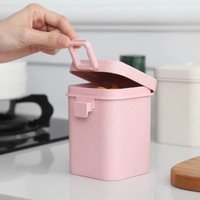 Homeware Creative Wheat Straw Soup Cup Microwaveable Square Buckle Sealed Soup Can Holiday Gift Food Sealed Can Home Storage Box