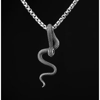 Good Polished Biker 2024 New 316L Stainless Steel Animal Snake Pendant Necklace Punk Rock Jewelry Man Women For Teens Gift