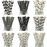 Dogs Paw Prints Paper Straws Pawti Celebration Decor Party Straws DIY Kids Craft Pet Lover Cat Party Animal