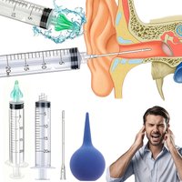 3 Different Gentle Earwax Removal Kits - Battery Free Cleaning Tools With 360 ° Canal Irrigation Tips, Effective Home Like Solut