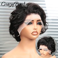 Pixie Cut Wigs Human Hair 13x4 Short Pixie Cut Lace Front Wig for Women Black Pixie Cut ยท Frontal Wig Natural Wave Wig