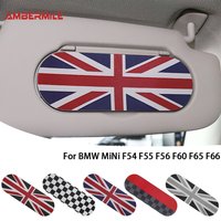 Car Sun Visor PU Leather Sticker For Mini Cooper S F65 F66 F56 F55 F54 F60 Clubman Countryman Makeup Mirror Back Decals Sticker