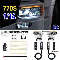 770S 1/14 RC Tractor Taillight Headlights Lighting System LED 5V Lamp For Tamiya 1/14 RC Truck 770S Noxion MFC-03 M24 Parts