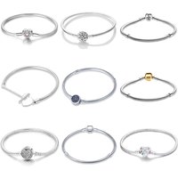Fashion 925 Sterling Silver Charm Bracelet For Women Snowflakes Family Tree Bangle Original DIY Luxury Wedding Jewelry Gift