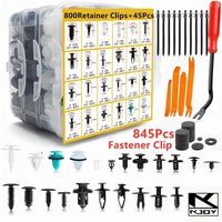kkjoy 800/100Pcs Mixed Plastic Retainer Clips Push Pin Rivet used for car bumper fender
