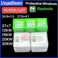 10 PCS Raytools Original optical Lens 37x7mm 12KW 15KW 20KW Laser Protective Windows Lens 27.9x4.1 / 24.9x1.5 For Raytools lens