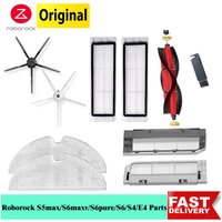 Original Roborock Zubehör für S5 Max / E4 / E5 / S4 Max / S6 MaxV abnehmbare Hauptbürste Silikon-Seitenbürste Filter Mopptuch