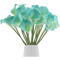 20pcs Lifelike Artificial Calla Lily Flowers,Real Touch Faux Flower for Wedding Party Bouquet Home Kitchen Decoration