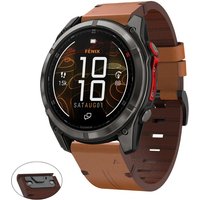 QuickFit Leather 22mm 26mm Strap For Garmin Fenix 8pro E Fenix 8X 7X 6X 5X 7 6 5 3HR Watch Band Quatix 8 Instinct 3 2X Bracelet