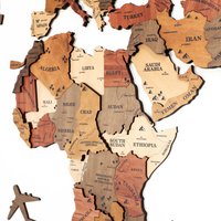 Wooden 3D World Map Puzzle for Office Home Background Wall Decor Hanging Art