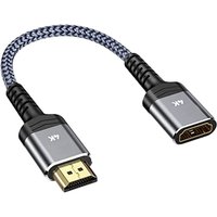 HDTV Cable Adapter with HDMI Male to HDMI-compatible Female Converter Gold Plated Braided High Definition Extend Cord Splitter