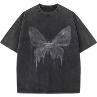 240G Baumwolle Vintage kurzarm T-shirt Männer Y2K Amerikanischen Retro T Shirt Frauen Sommer Hip Hop Tees Harajuku t-shirts