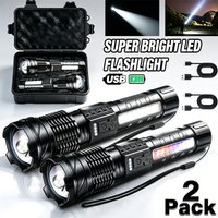 Portable Rechargeable LED COB Flashlight with Clip Super Bright Telescopic zoom Handheld Work Flashlight For Outdoor Camping