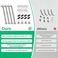Supports d'inclinaison pour panneaux solaires RVPOZWER, ensembles de 8/6/4/2 pièces, pieds en aluminium, kit de toiture antirouille pour camping-car, caravane, bateau, installation photovoltaïque hors