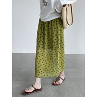 Summer Polka Dot Chiffon Skirt For Women