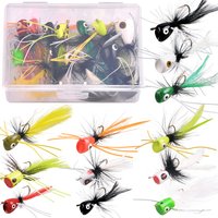 Leurres popper en mousse pour la pêche à la mouche, 12 pièces/36 pièces