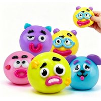 Squeeze-and-Bounce Toy: Cute and Whimsical Soft Ball for Stress Relief—Fun and Relaxing Sensory Gift for Adults