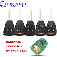 jingyuqin KOBDT04A ID46 315/433 Mhz Remote Car Key For Dodge RAM JEEP Commander Compass Grand Cherokee Liberty Wrangler Chrysler