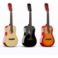 36 Inches Folk Guitar Beginners Practice Wooden Guitars Adults Children Universal Guitars 6 Strings Rounded Corner Bright Guitar