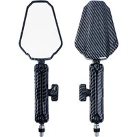 AliExpress rare nova Adventure Dirt Street Bike ATV Side Mirrors Universal Rearview Mirror Carbon Fiber Style Motorcycle Rear Mirrors Foldable Mirror
