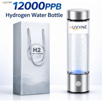 Portable Hydrogen Water Bottle 12000PPB Hydrogen Rich Water Generator Rechargeable SPE PEM Hydrogen Water Maker Cup Travel USB