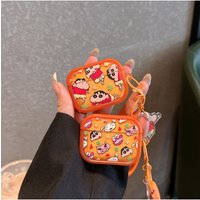 Cute Cartoon Anime Crayon Shin-chan Earphone Case For Airpods 4 2 3 1 Pro 3 2 Wireless Bluetooth Headset Protective Cover