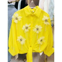 Sparkle Sequines 3D Diamonds Embroidery Sunscreen Blouses Shirts for Women Cardigans Spring Summer Top Korean Popular Clothes