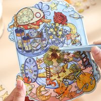 Mr. Paper 4Style 3Pcs/bag Prince Fairy Tale Book Series Original student diy fun landscaping sticker packs