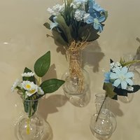 4Pcs Transparent Plastic Hanging Hydroponic Vases Pothos Plant Bottle Home Garden Decor Accessories