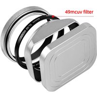 Metal X100VI Lens Hood Compatible for Fujifilm X100S X100T X100 X100F X100V Lens Adapter Ring Metal Can Be Used for UV Filte