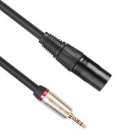 3.5mm Stereo TRS Male To XLR 3Pin Male Extension Cable 0.3m Audio Cable Adapter Wire Accessories for Headphone Microphone Mixer
