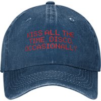 Kiss All the Time. Disco, Occasionally harrys styles Print Caps Men Women Cotton Trucker Hat Daily Wear Baseball Cap Adjustable