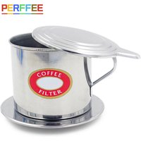 Vietnamese Coffee Filter Stainless Steel Phin Coffee Filter Traditional Vietnam Coffee Maker Coffee Brewing Tool Portable Pot