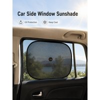 Universal Car Side Window Sunshade Suction Cup Mesh Curtain UV Protection Heat Insulation