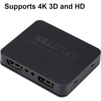 4K HDMI-compatible Splitter HD Switch 1 In 2 Out Video Distributor Amplifier Dual Display For HDTV Box Monitor Projector Laptop