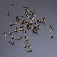 100 Pcs Electroplating Two-leg Nails Brad Fastener Office Brads Metal Paper Fasteners