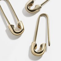 Minimalist Safety Pin Shape Leverback Earrings for Women U-shaped Gold Plated Lock Pendant Pierced Earring Jewelry Accessories